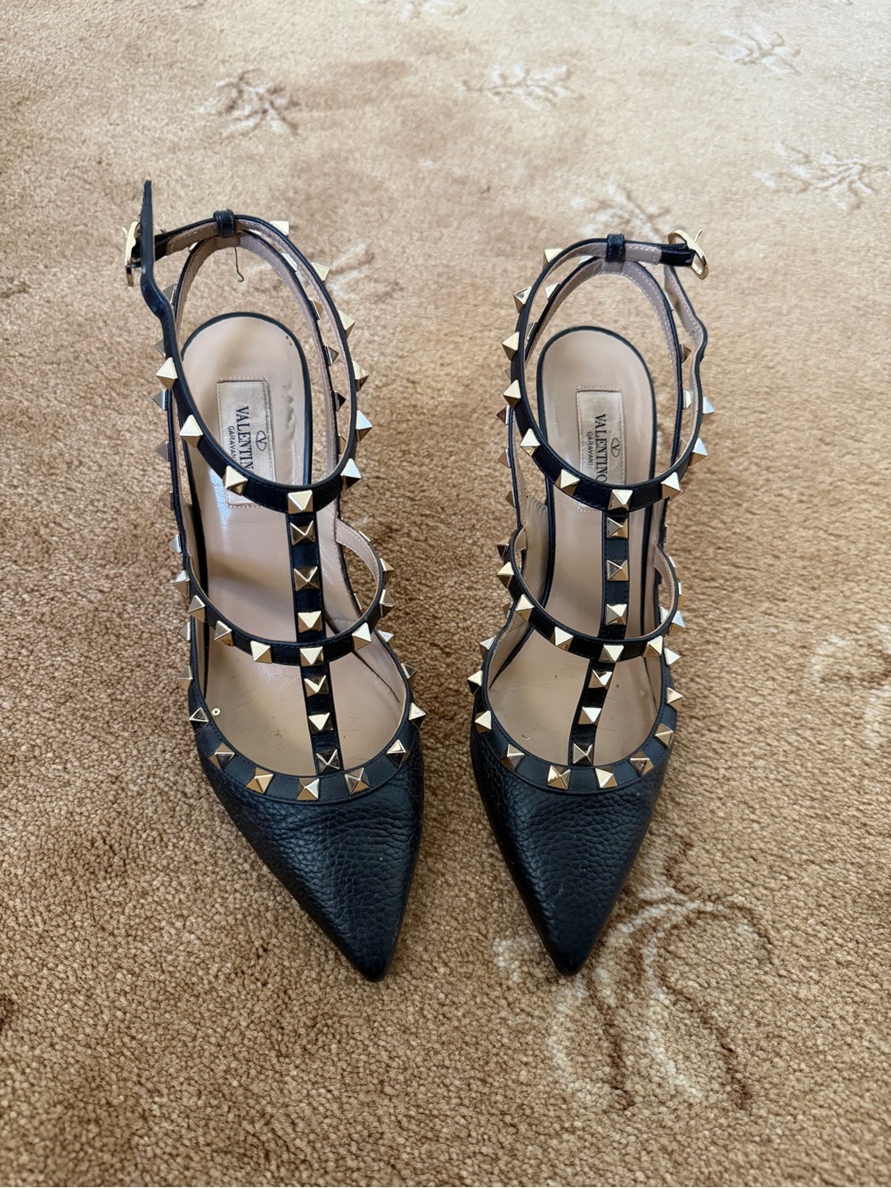 Valentino Garavani Rockstud Ankle Strap Pumps 100mm